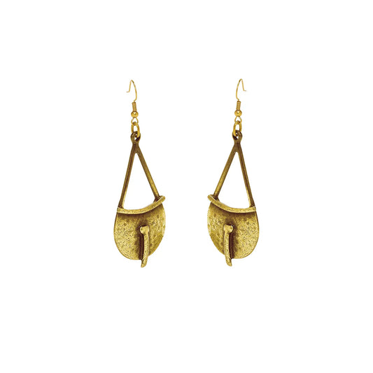 Chanour Antiqued Hammered Finish Open Disk Earrings - Necessities Boutique