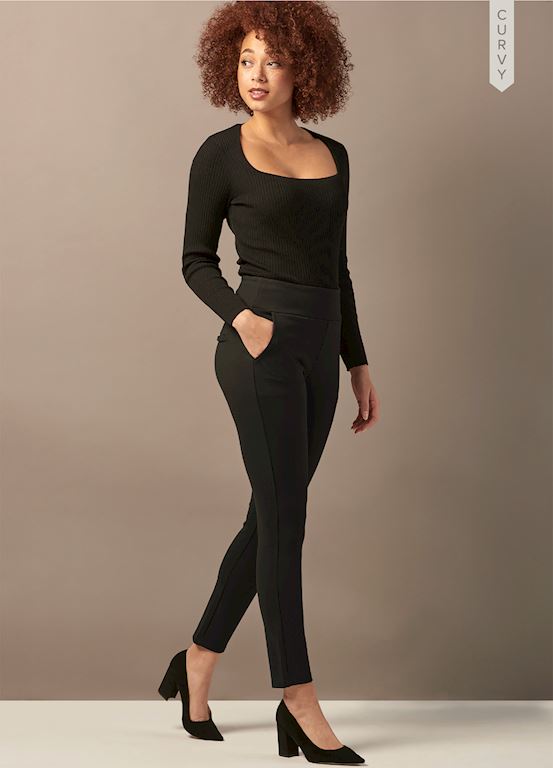 Charlie Paige Giftcraft Black Pants - Necessities Boutique