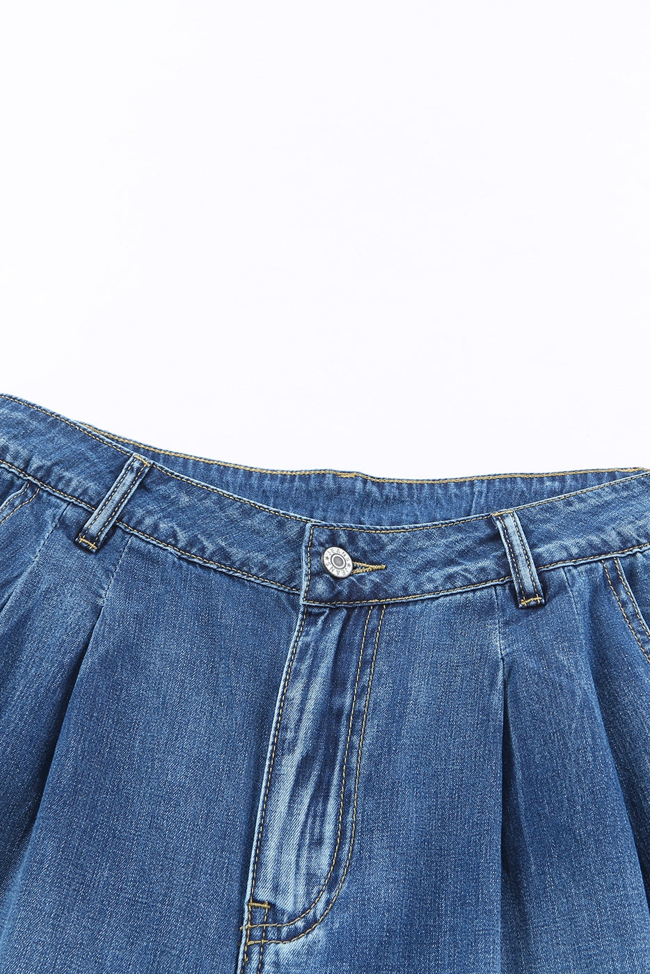 Shiying Pleated Wide Leg Denim Pants - Necessities Boutique