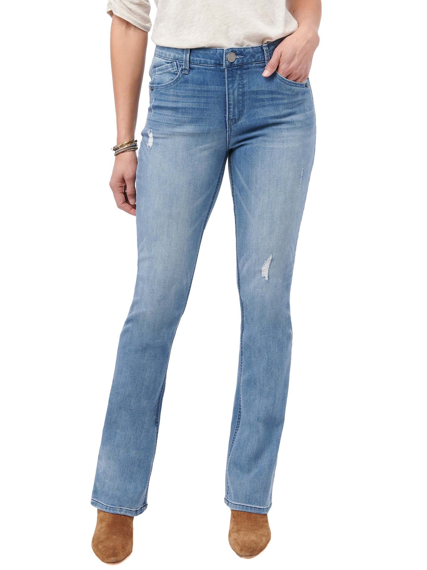 Democracy "Ab"solution® High Rise Itty Bitty Bootcut Light Blue Jeans - Necessities Boutique