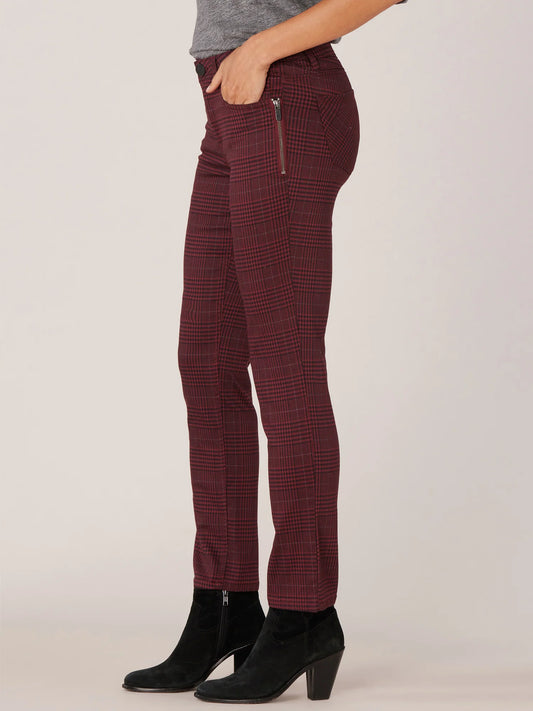 Democracy "Ab"solution® Vintage Skinny Side Zip Plaid Jeans - Necessities Boutique