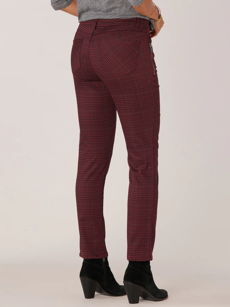 Democracy "Ab"solution® Vintage Skinny Side Zip Plaid Jeans - Necessities Boutique