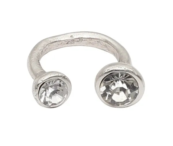 Chanour Crystal Silver Ring - Necessities Boutique