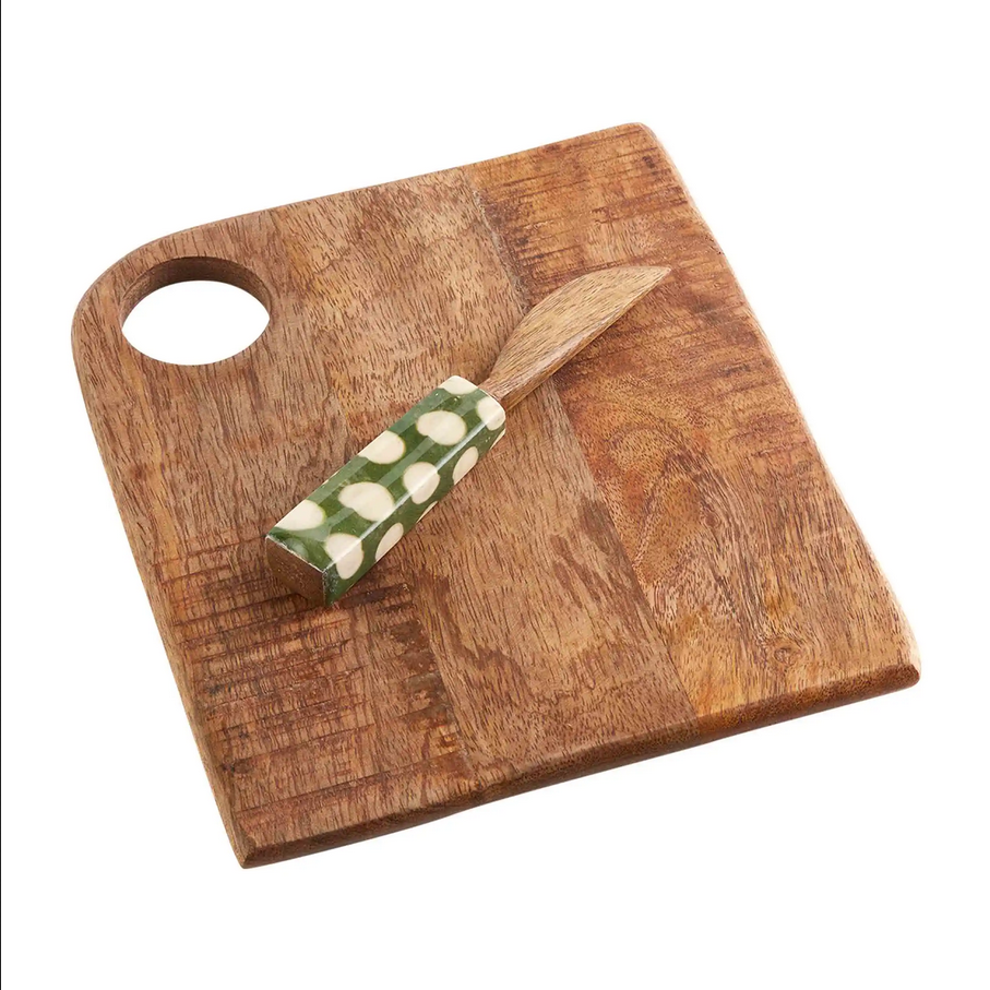 Mudpie Mango Wood Dot Cutting Board Set - Necessities Boutique
