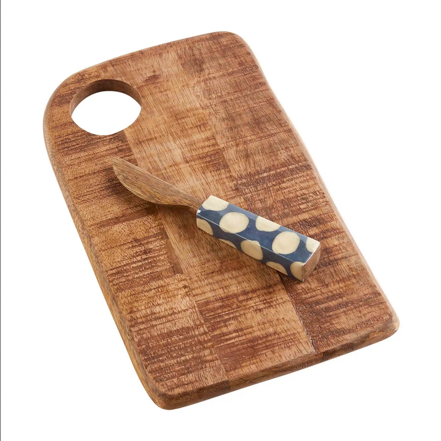 Mudpie Mango Wood Dot Cutting Board Set - Necessities Boutique