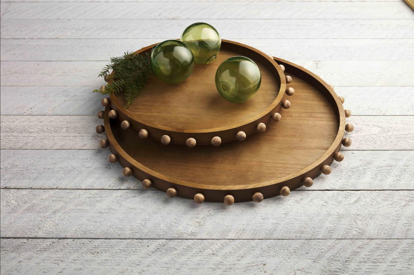 Mudpie Dark Green Recycled Glass Decor Ball - Necessities Boutique