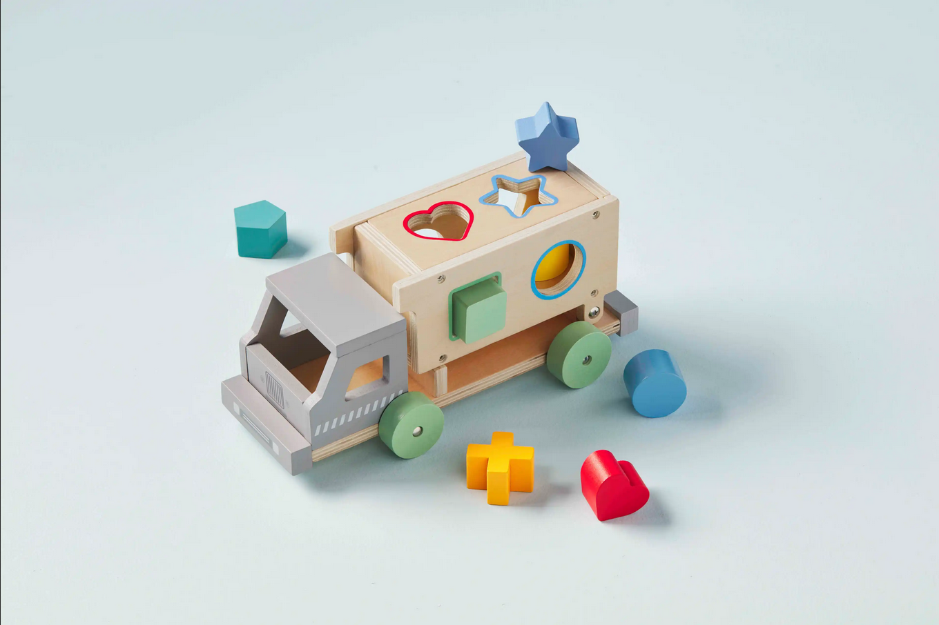 Mudpie Wooden Shape Sorter Truck Set - Necessities Boutique