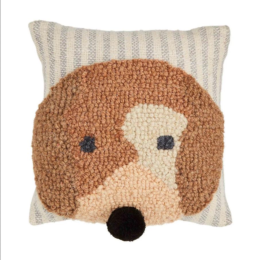 Mudpie Mini Hooked Wool Dog Throw Pillow - Necessities Boutique