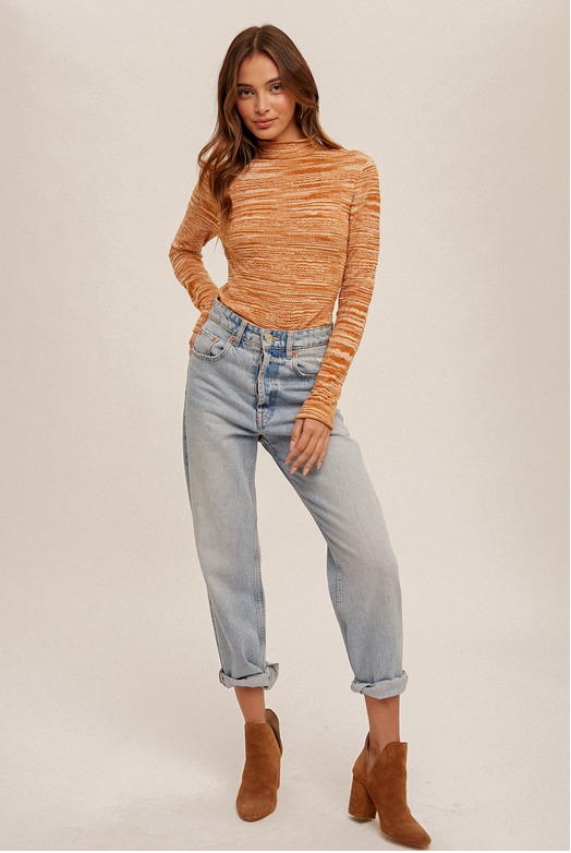 Hem & Thread Mock Neck Pointelle Sweater Top - Necessities Boutique