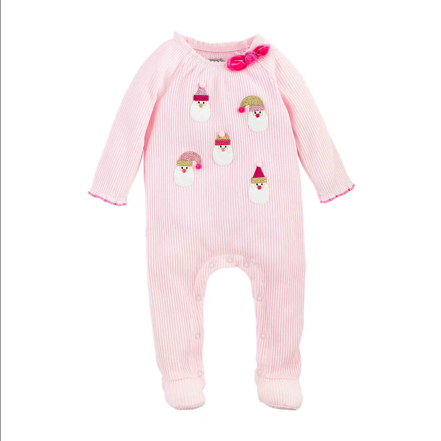Mudpie Pom Pom Santa Baby Sleeper - Necessities Boutique
