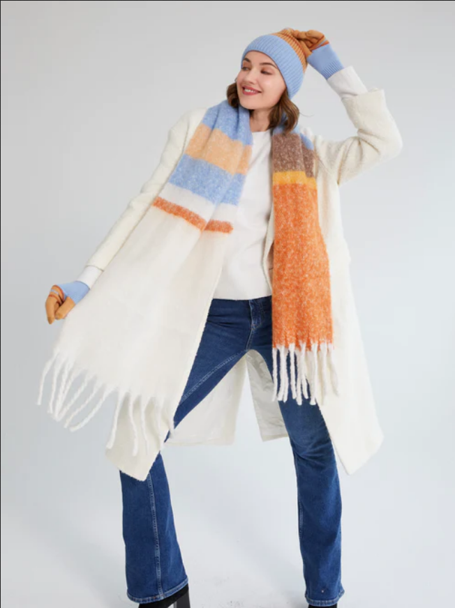 Shiraleah Ember Color Block Scarf - Necessities Boutique