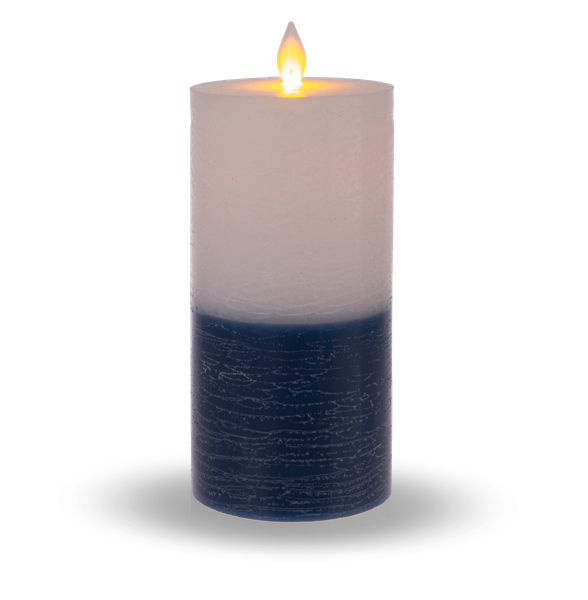 Luxury Lite Red and White/Green and White LED Wax Pillar Candle - Necessities Boutique