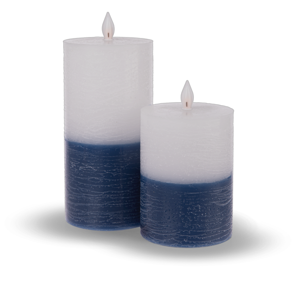 Luxury Lite Red and White/Green and White LED Wax Pillar Candle - Necessities Boutique