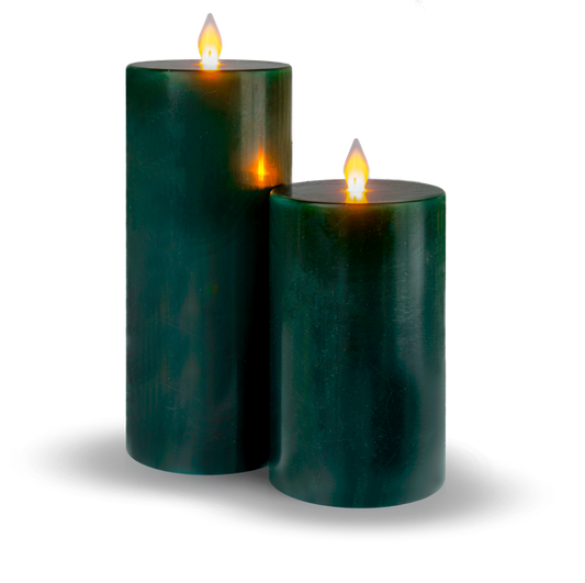 Luxury Lite Winter Green Wax LED Pillar Candle - Necessities Boutique