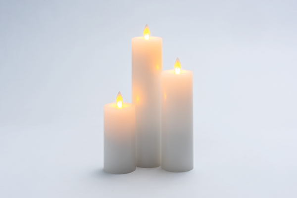 Luxury Lite White Wax LED Pillar Candle - Necessities Boutique
