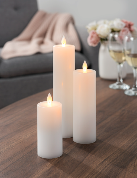 Luxury Lite White Wax LED Pillar Candle - Necessities Boutique