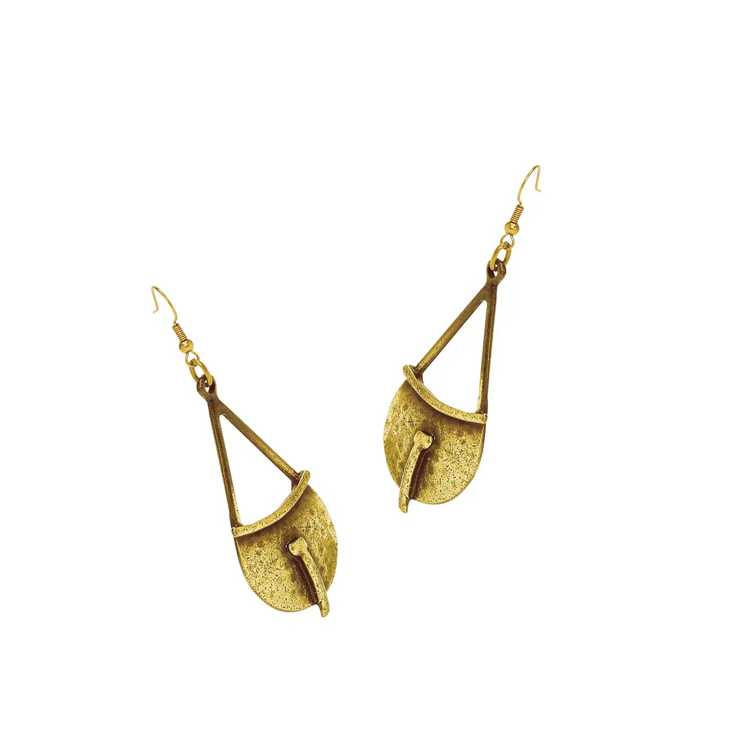 Chanour Antiqued Hammered Finish Open Disk Earrings - Necessities Boutique