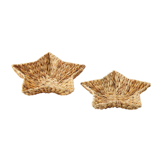 Mudpie Water Hyacinth Star Baskets - Necessities Boutique