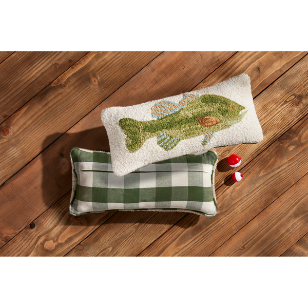 Mudpie Fish Hook Wool Pillow - Necessities Boutique