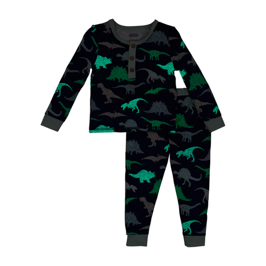 Mudpie Glow Dino Toddler Pajamas - Necessities Boutique