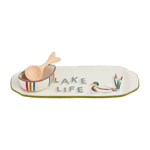 mudpie lake life dip tray - Necessities Boutique