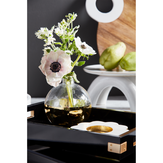 Mudpie Black Brass Lacquer Trays - Necessities Boutique