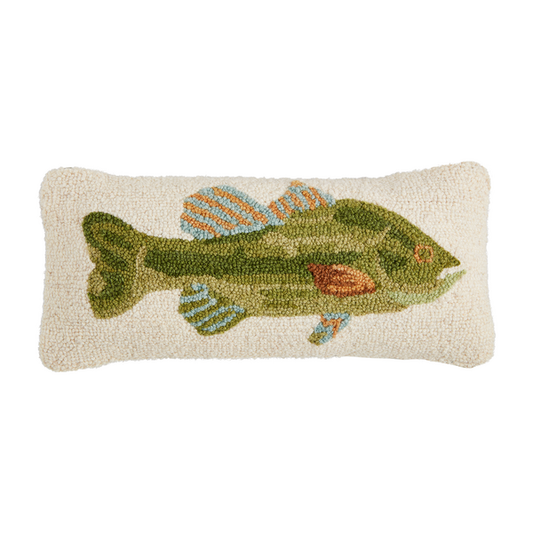 Mudpie Fish Hook Wool Pillow - Necessities Boutique