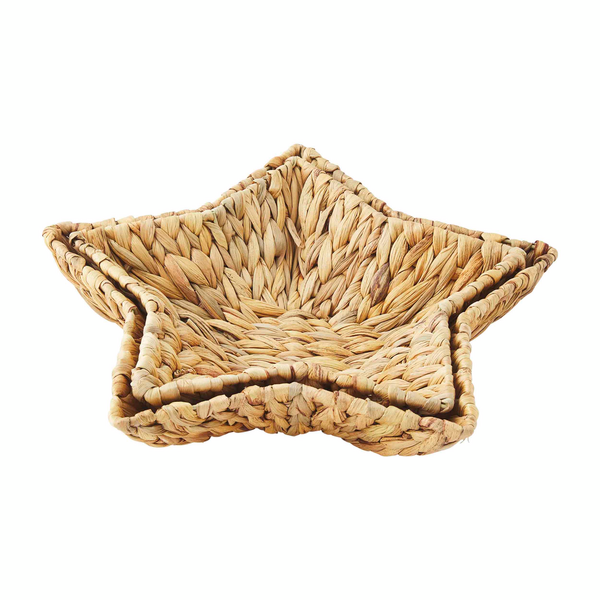 Mudpie Water Hyacinth Star Baskets - Necessities Boutique