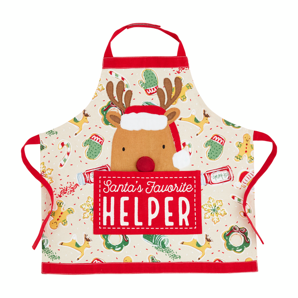 Mudpie Christmas Reindeer Apron - Necessities Boutique