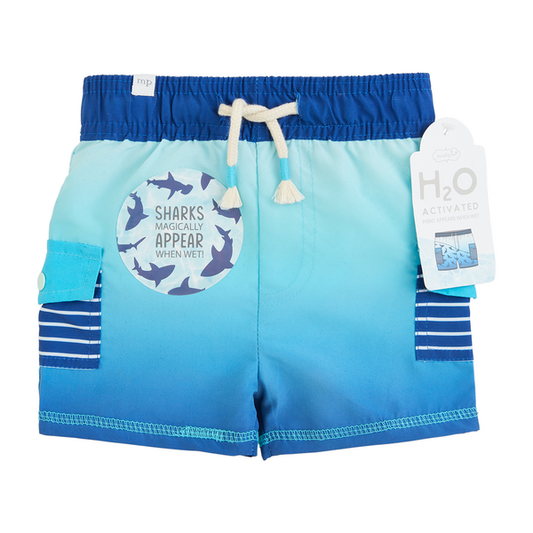 Mudpie Stars, Dino or Shark Color Changing Swim Trunks - Necessities Boutique