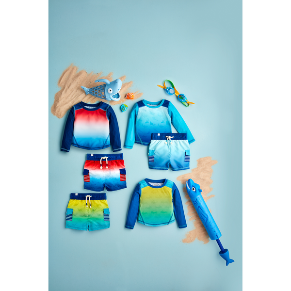 Mudpie Boys' Stars, Sharks, or Gators Color Change Rash Guard - Necessities Boutique
