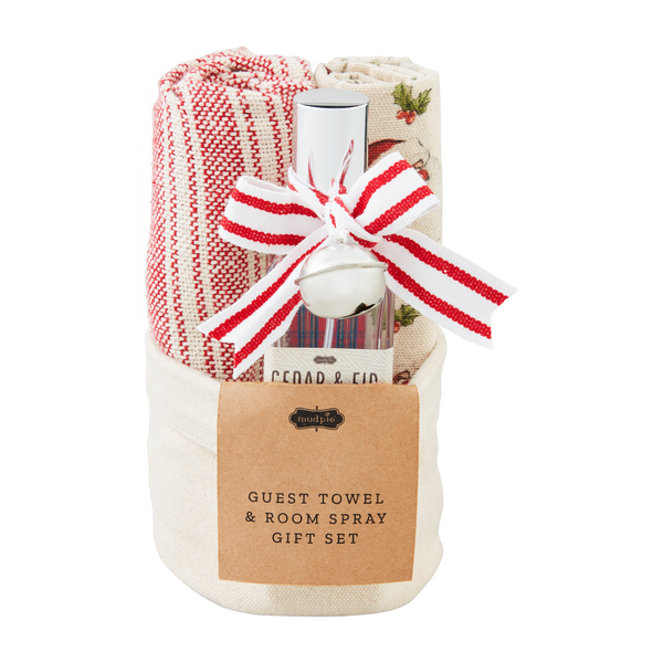 Mudpie Santa Guest Towel & Room Spray Set