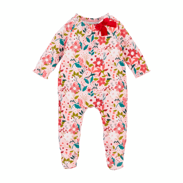 Mudpie Poinsettia Sleeper & Headband Set - Necessities Boutique