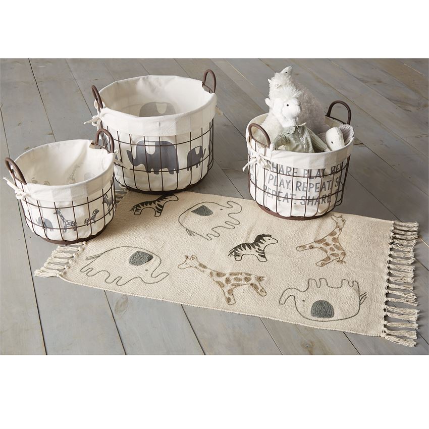 Mudpie Safari Cotton Throw Rug - Necessities Boutique