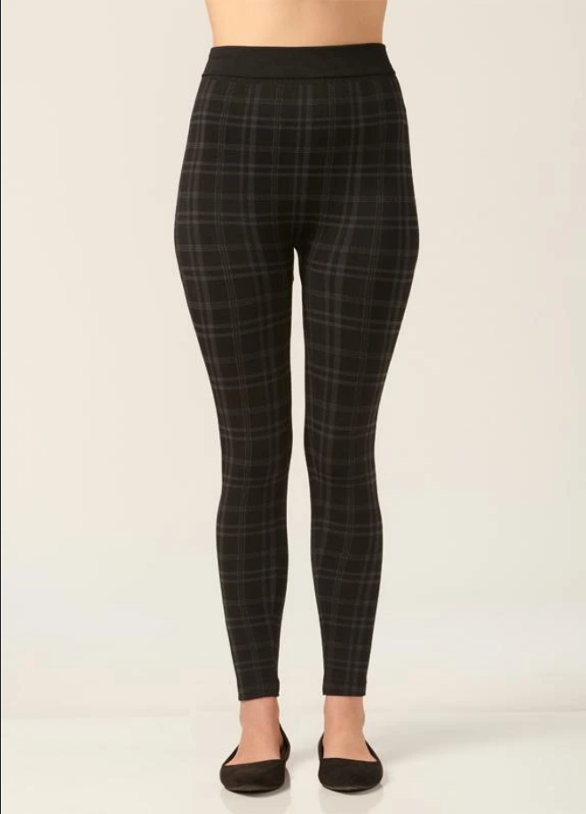 Charlie Paige Printed Fleece Lined Leggings - Necessities Boutique