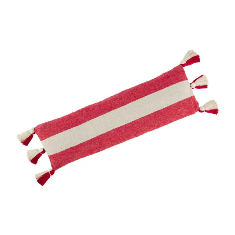 Mudpie Red & White Stripe Cotton Holiday Pillow Collection - Necessities Boutique