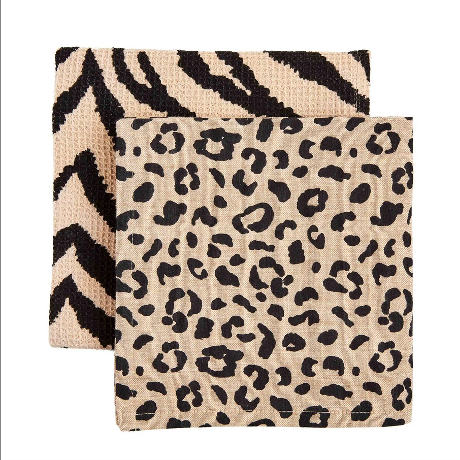 Mudpie Animal Print Kitchen Towel Set - Necessities Boutique