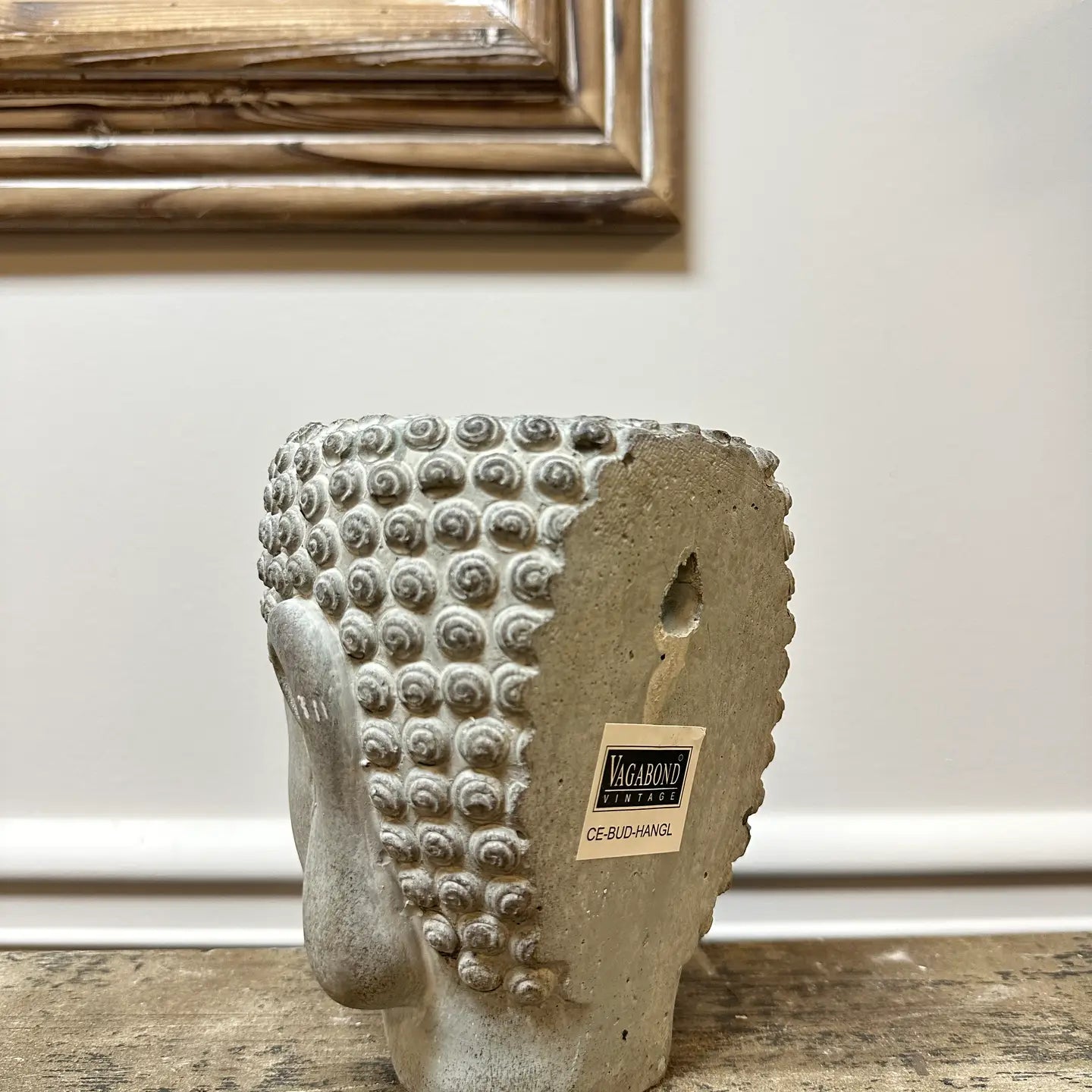 Vangabond Vintage Cement Wall Mount Hanging Buddha Planter - Necessities Boutique