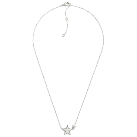 Silver Dainty Chain Link Star Necklace