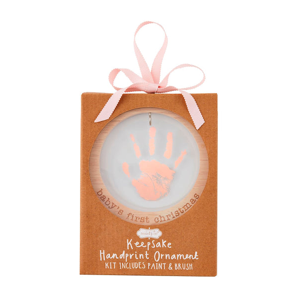 Mudpie Handprint Keepsake 1st Christmas Ornament