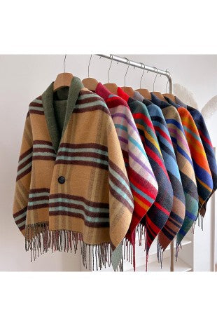 Swan Madden button shawl