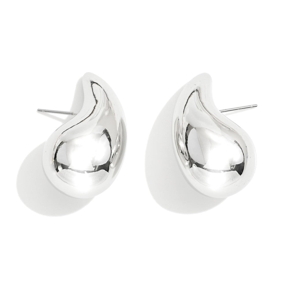 Tell Your Tale Drop Hoop Earrings - Necessities Boutique