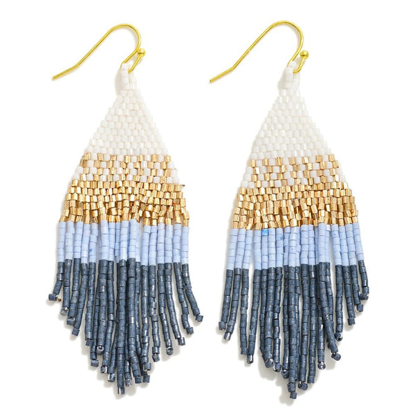 Icon Collection Seed Bead Tassel Drop Earrings