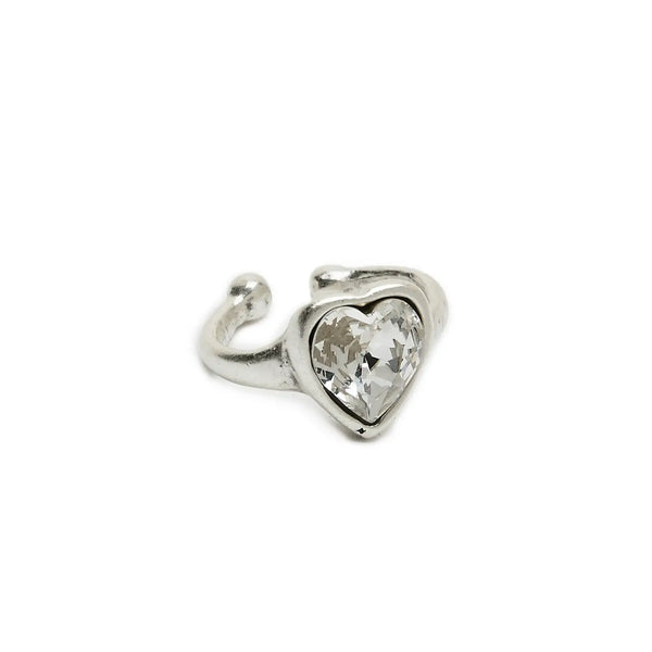 Chanour Handmade Silver Plated Brass Ring w/ Heart