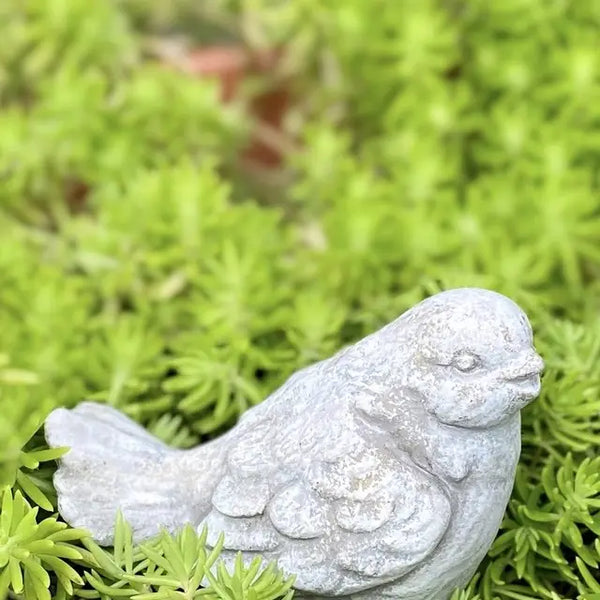 Vagabond Vintage Sitting Cement Bird Statue 2