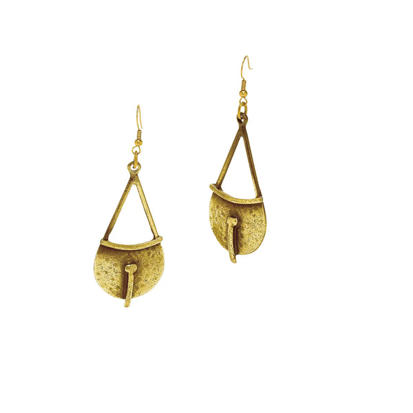 Chanour Antiqued Hammered Finish Open Disk Earrings