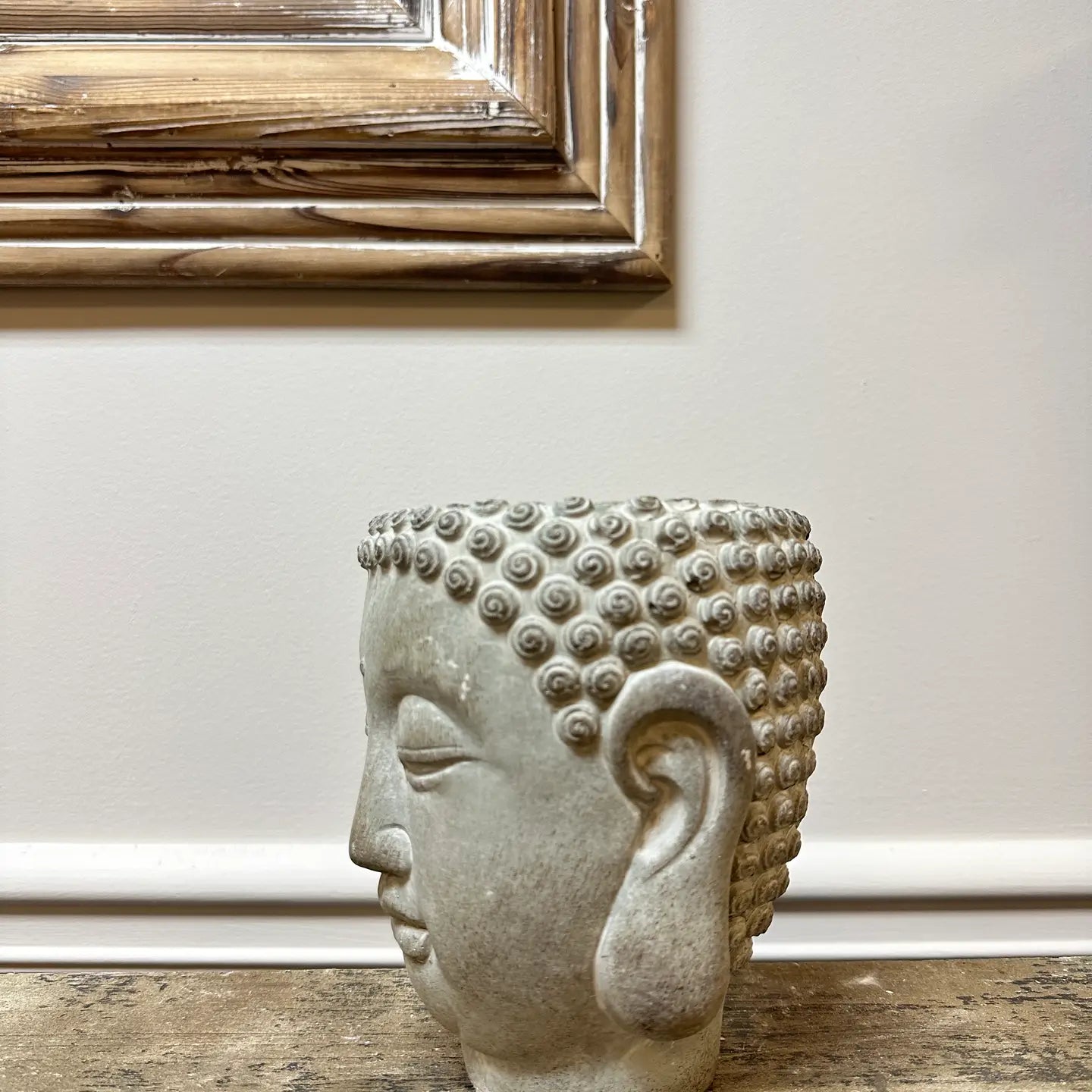 Vangabond Vintage Cement Wall Mount Hanging Buddha Planter - Necessities Boutique