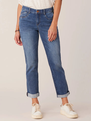 Democracy "Ab"solution Mid-Rise Girlfriend Jeans with Side Entry Pockets