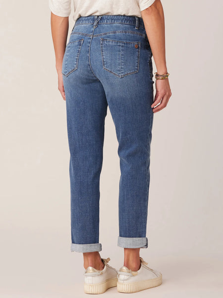 Democracy "Ab"solution Mid-Rise Girlfriend Jeans with Side Entry Pockets