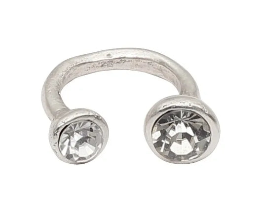 Chanour Crystal Silver Ring - Necessities Boutique